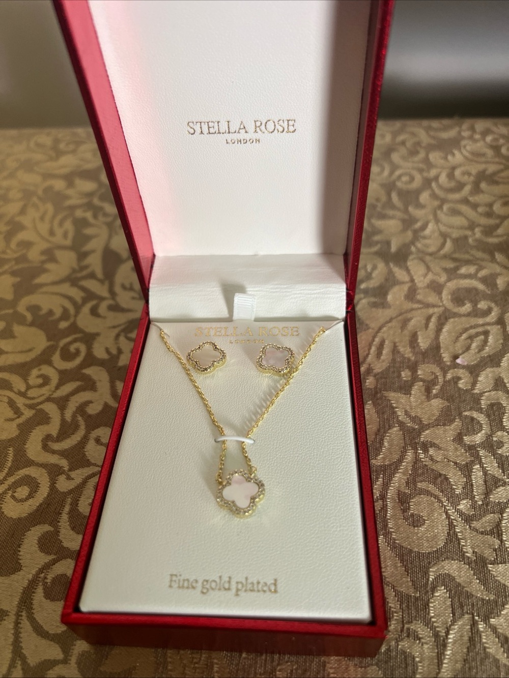 Stella Rose London Necklace And Earrings Fine Gold Plated